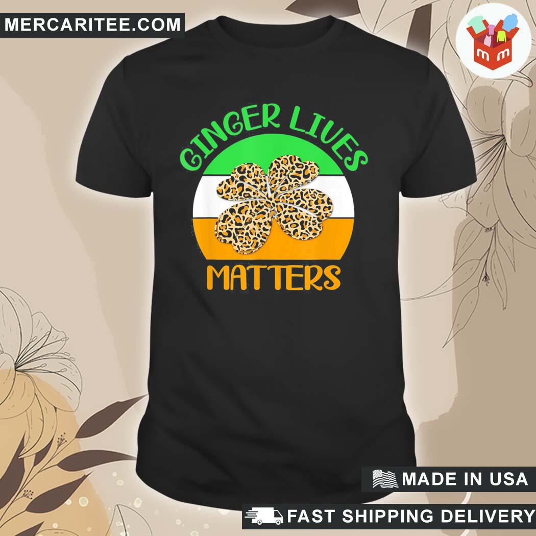 Official ginger lives matter lucky leopard shamrock st patrick's day shirt