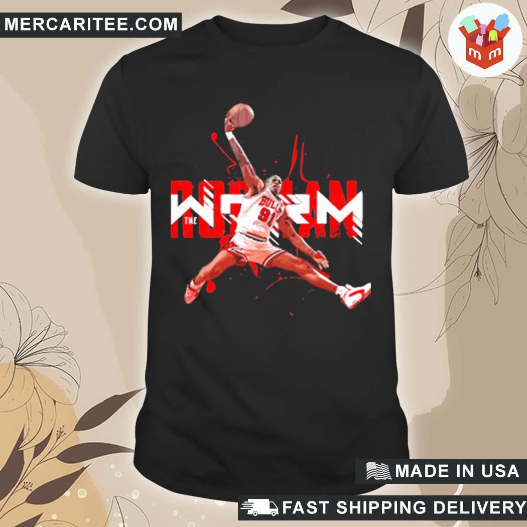 Dennis Rodman Basketball The Worm Chicago Bulls T-Shirt