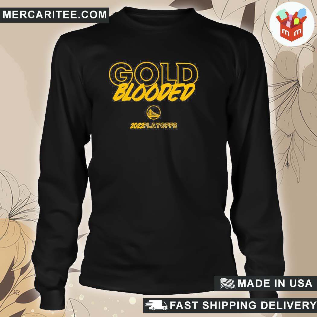 Official Denver Nuggets Vs Golden State Warriors Anthony Slater Gold Blooded 2022 Playoffs T-Shirt long sleeve