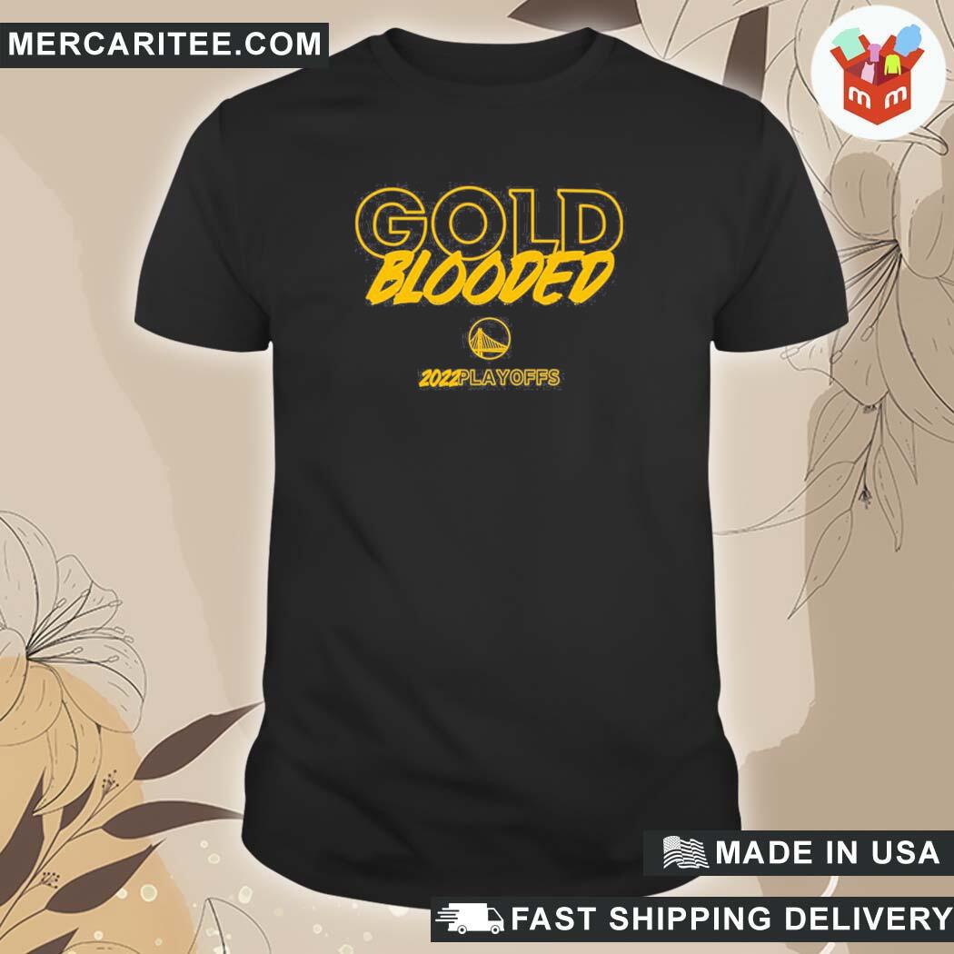 Official Denver Nuggets Vs Golden State Warriors Anthony Slater Gold Blooded 2022 Playoffs T-Shirt