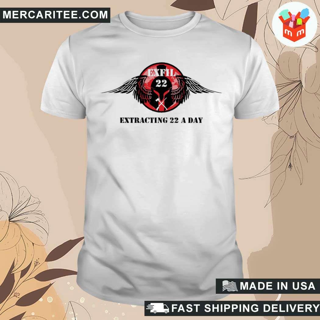 Official Exfil 22 Extracting 22 A Day Indiescoffee Store T-Shirt