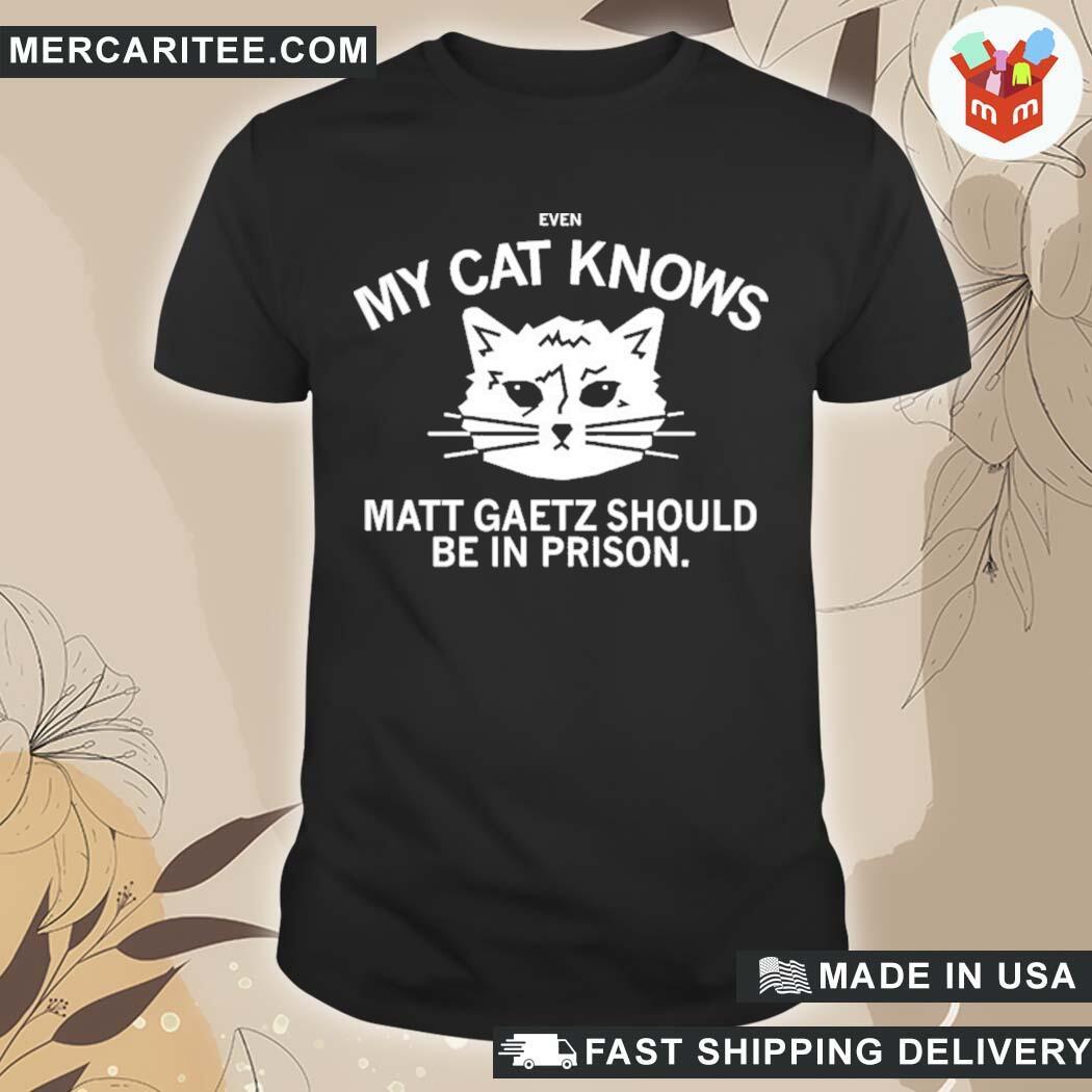 Official Raygun Merch Even My Cat Knows Matt Gaetz Should Be In Prison T-Shirt