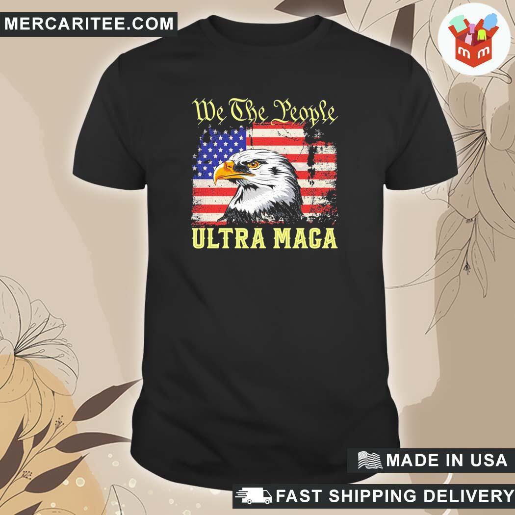 Official We Are People Ultra Maga American Flag Vintage Retro T-Shirt