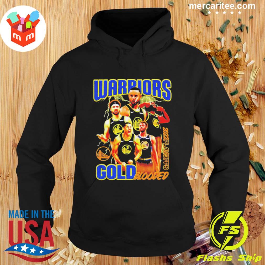 Funny golden State Warriors Gold Blooded 2022 Playoffs Champions T-Shirt Hoodie