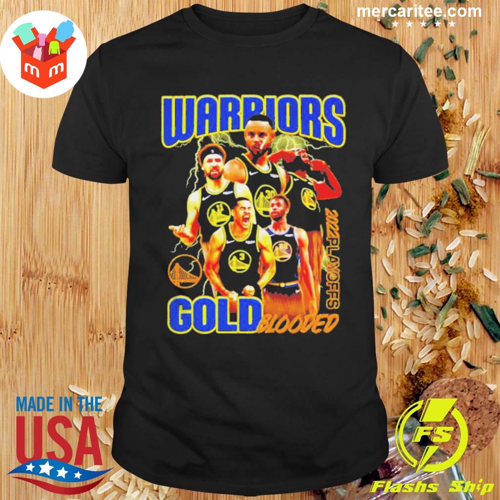 Funny golden State Warriors Gold Blooded 2022 Playoffs Champions T-Shirt