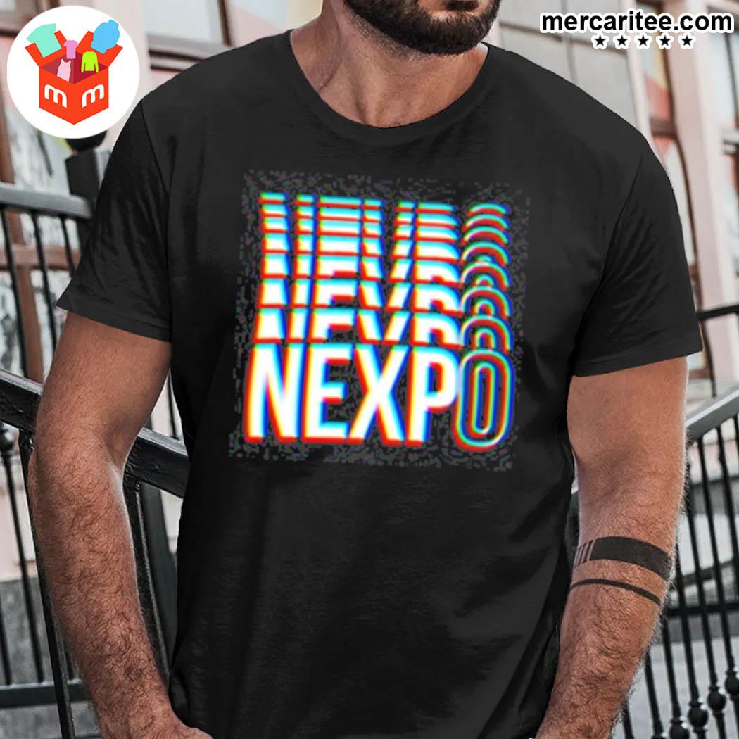 Nexpo Logo Nexpo Glitch Black T-Shirt