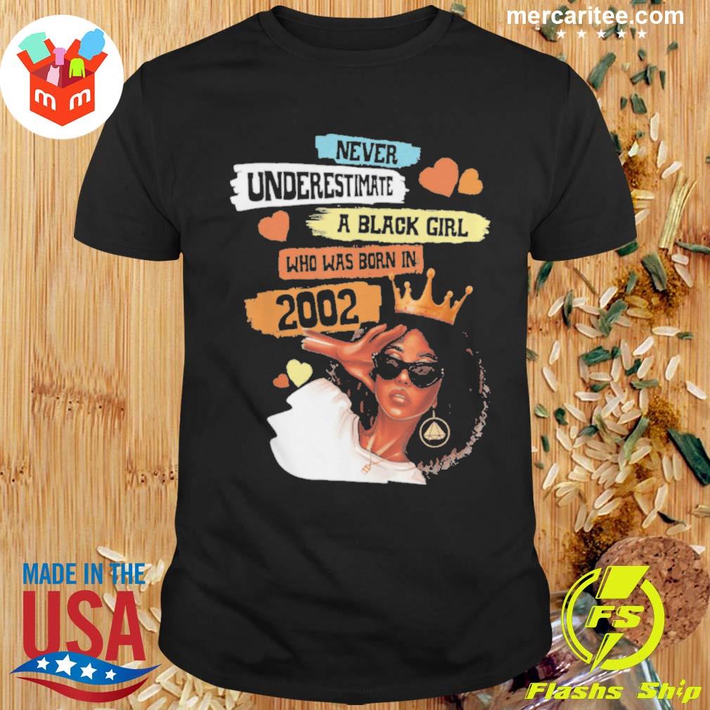 Nice awesome Since 2002 Black Girl Birthday Melanin Afro Queen T-Shirt