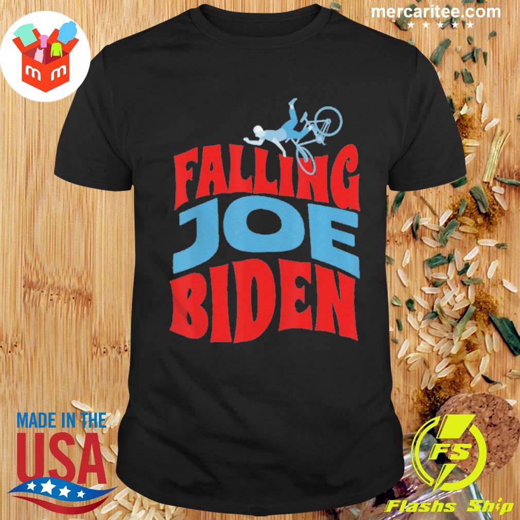 Premium joe Bike Joe Bïden Falling Bicycle Funny Ridin With Biden T-Shirt