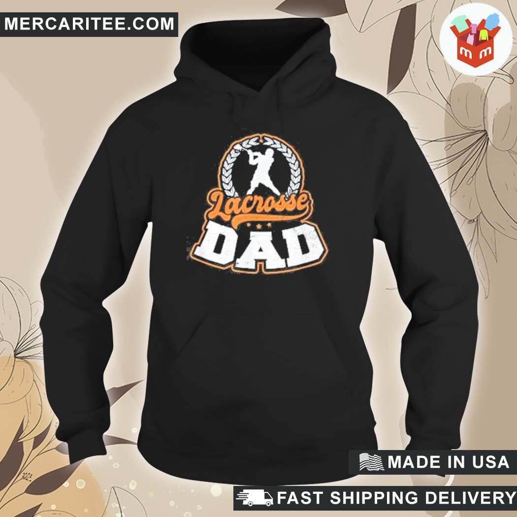 Vintage Font Player Design Lacrosse Dad T-Shirt hoodie