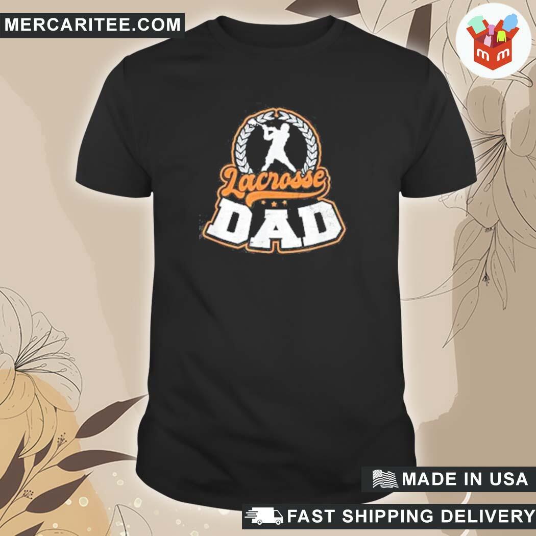 Vintage Font Player Design Lacrosse Dad T-Shirt
