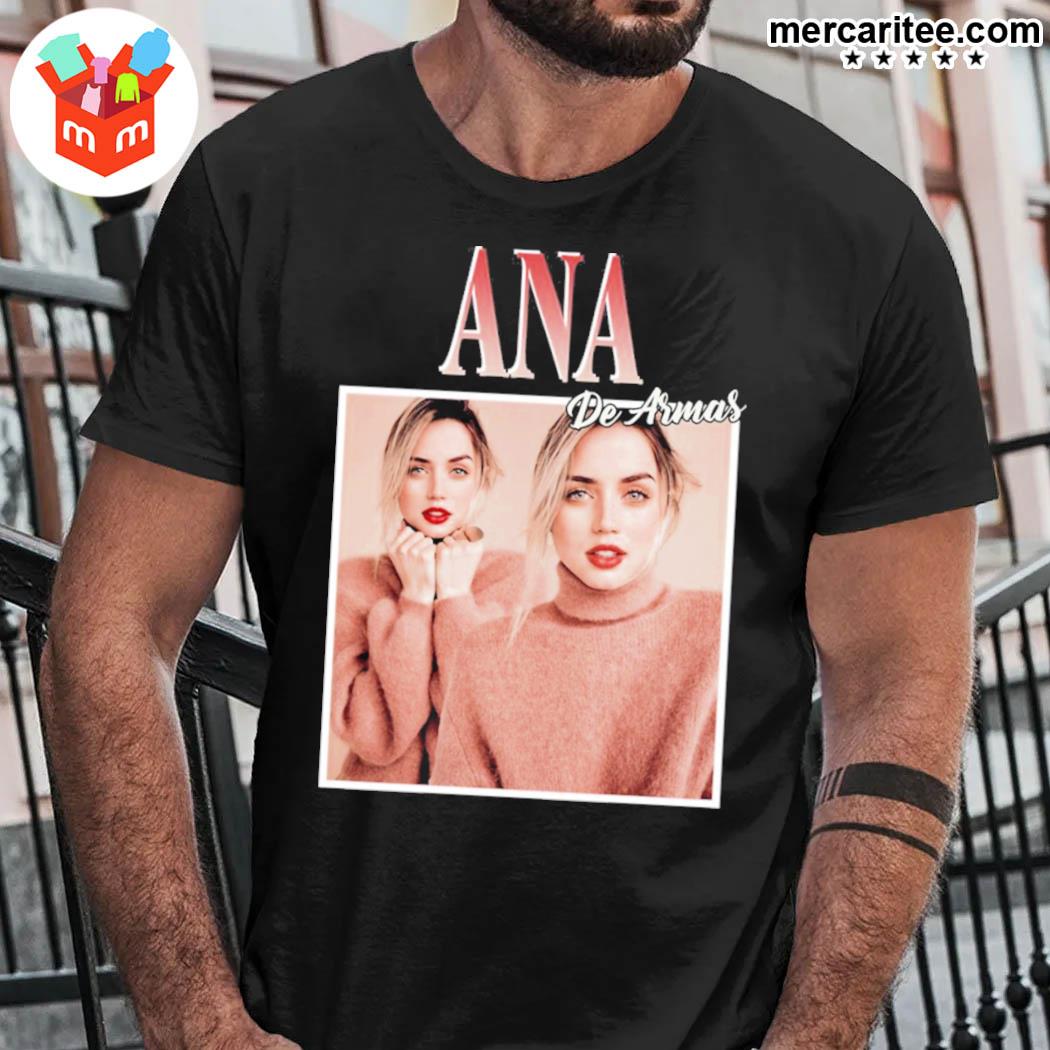 Official Ana De Armas Portrait Retro T-Shirt