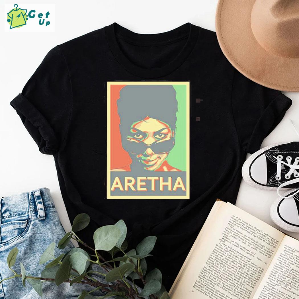 Official Caolor Retro Aretha Franklin T-shirt