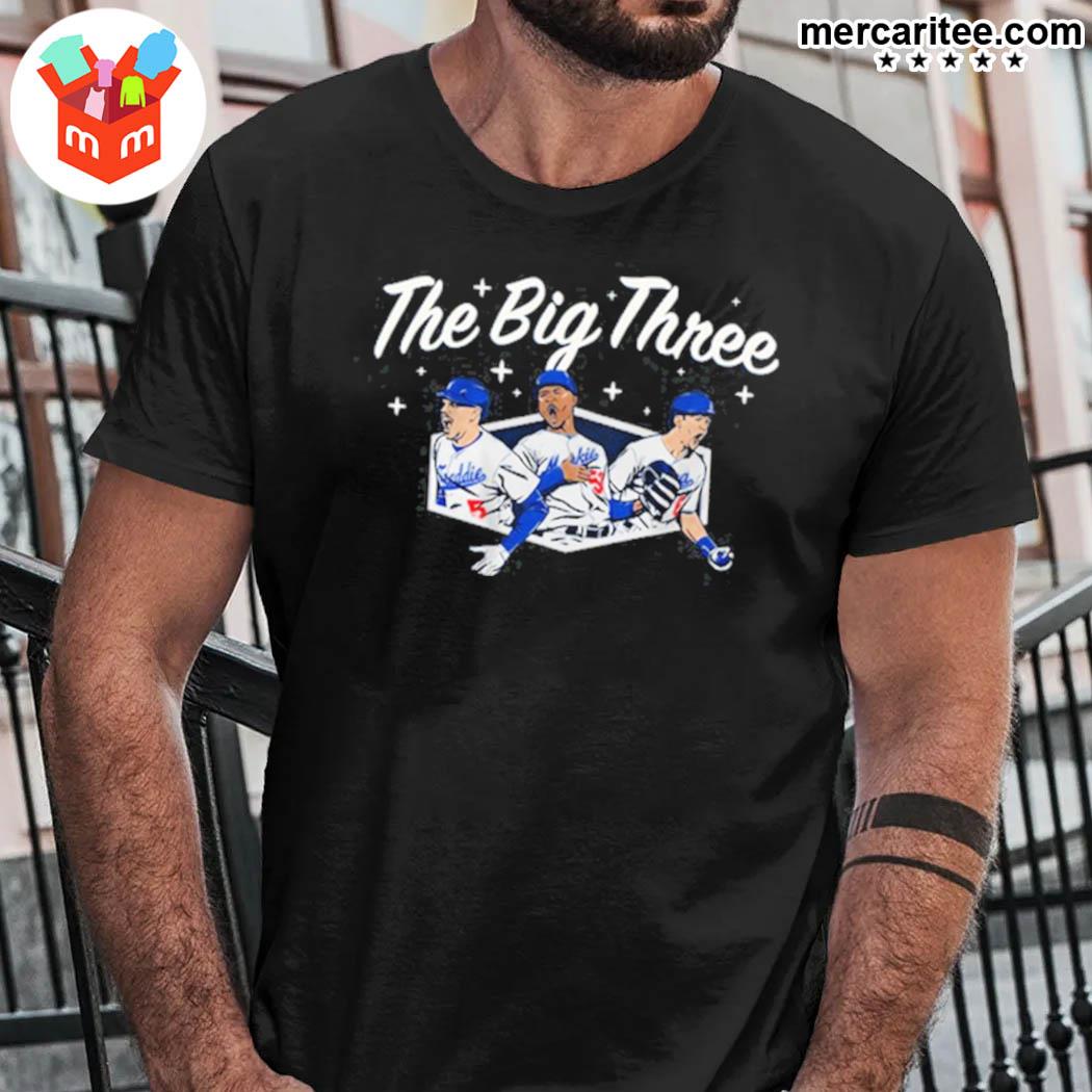 Official Mlb Los Angeles Dodgers The Big Three T-Shirt