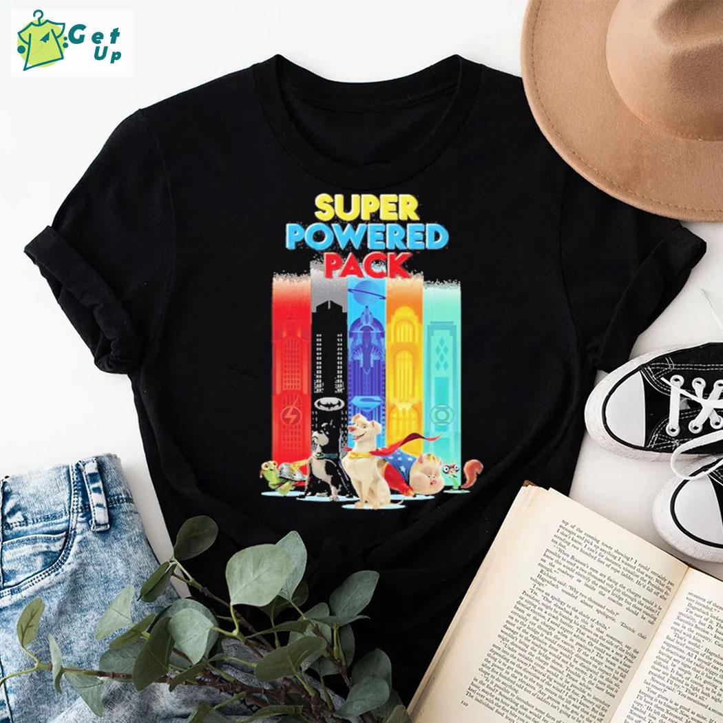 Official Super Powered Pack Dc League Of Superpets 2022 Movie T-Shirt