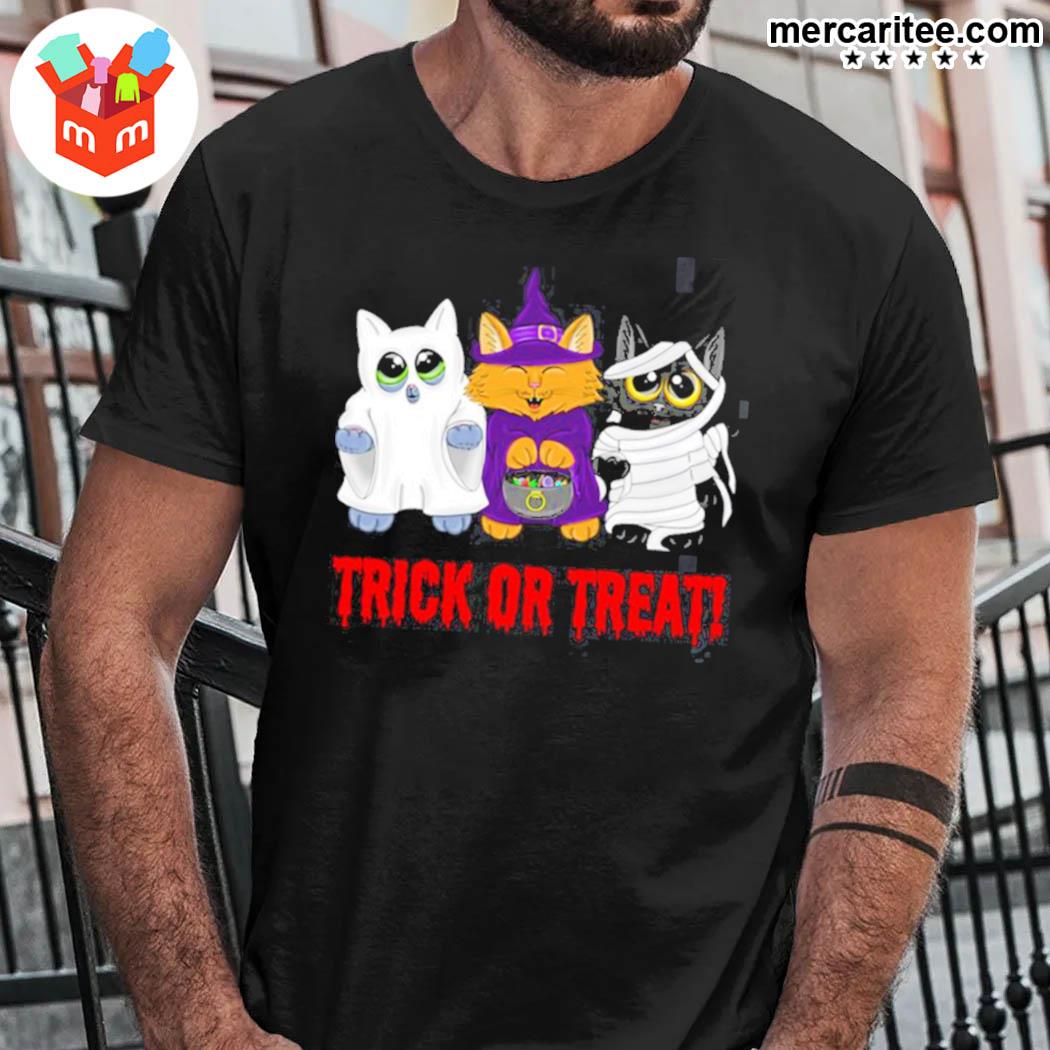 Official Trick Or Treat Kittens Halloween Cats T-Shirt