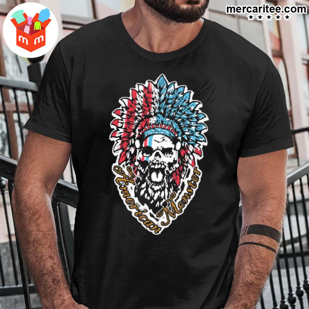Patriotic Headdress American Monster Shirt