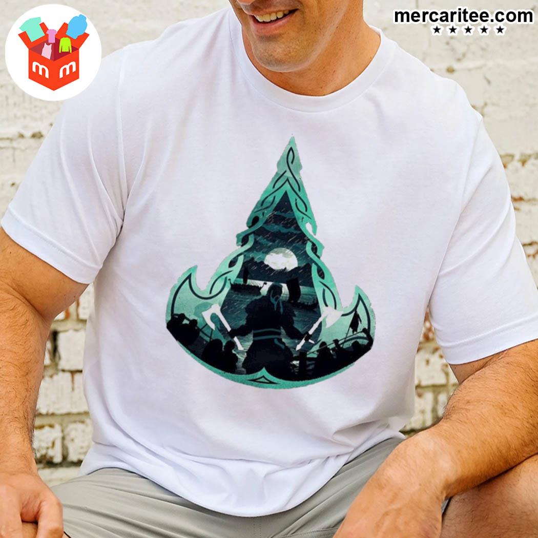 Awesome green art assassin's creed fighter game t-shirt