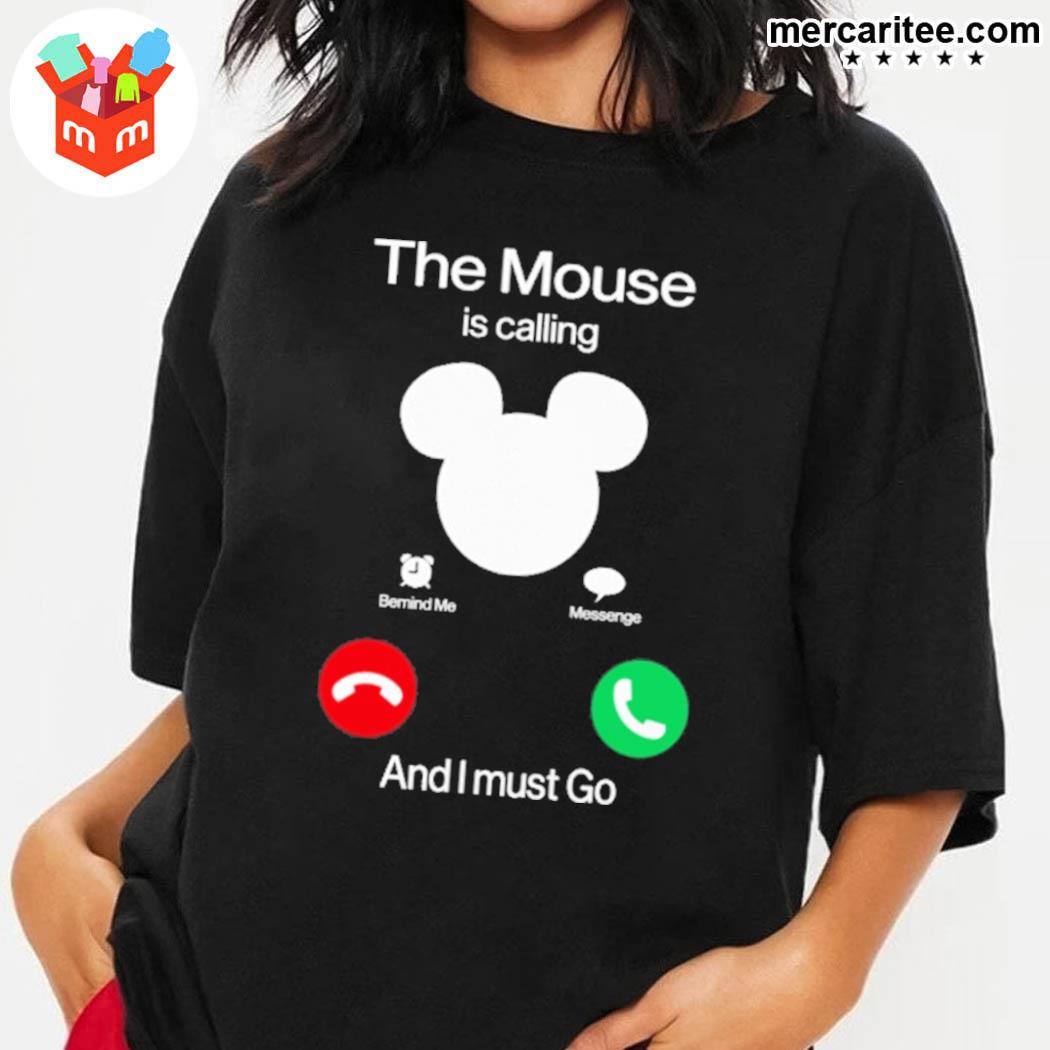 Top the Mouse Is Calling And I Must Go Bemind Me Messenge T-s ladies tee
