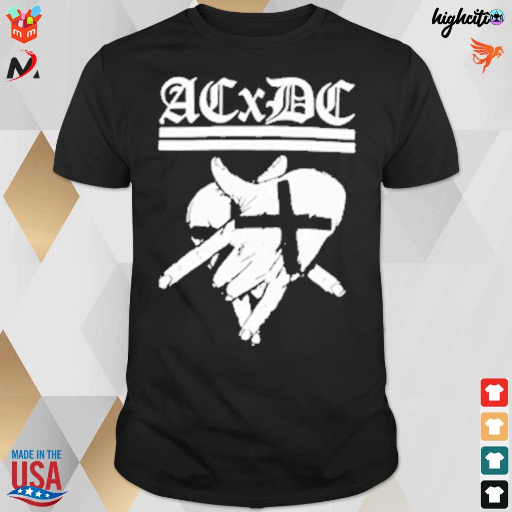 AC x DC kings road merch pentagram hands toddler t-shirt