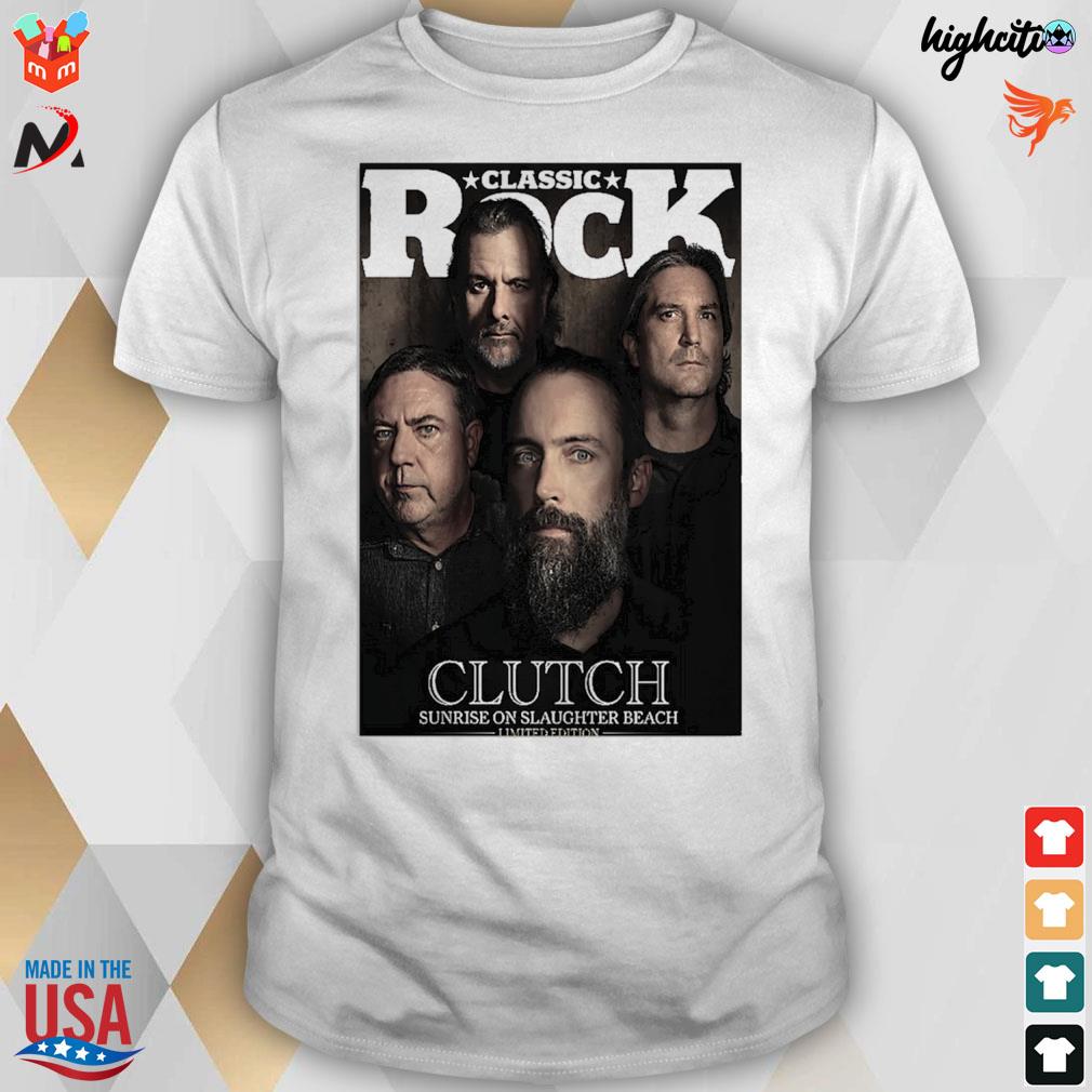 Clutch classic rock tour 2022 clutch sunrise on Slaughter beach limited edition t-shirt