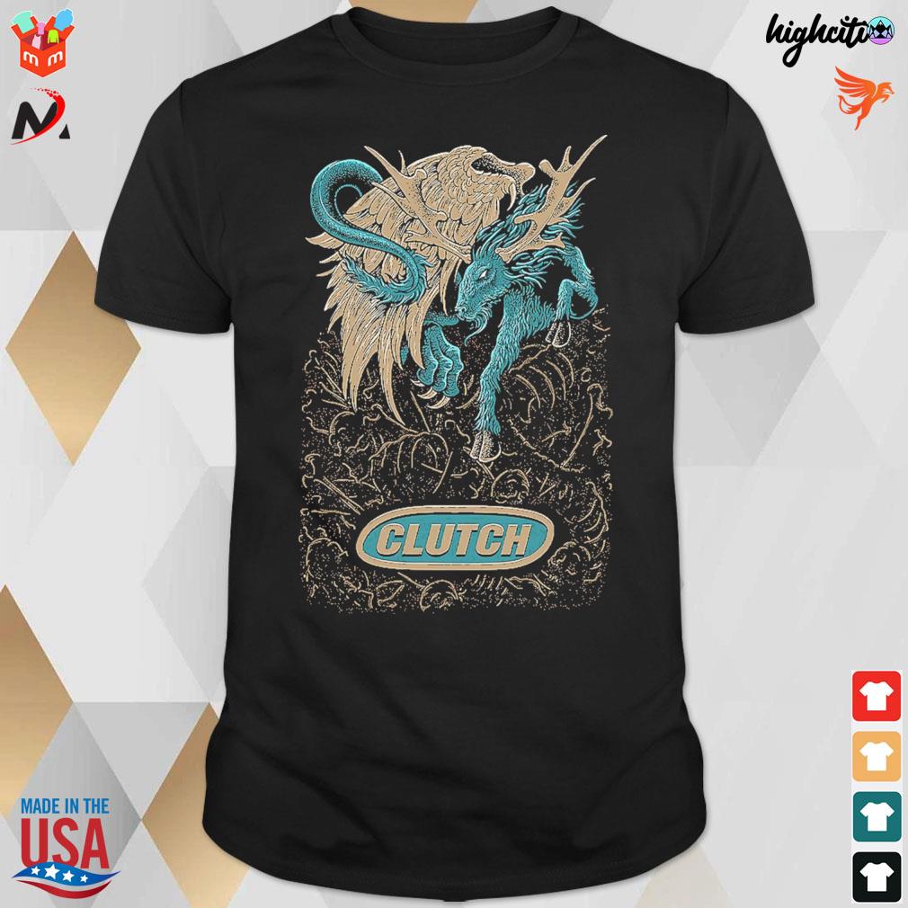 Clutch mountain of bone tour 2022 limited editison skeletons t-shirt