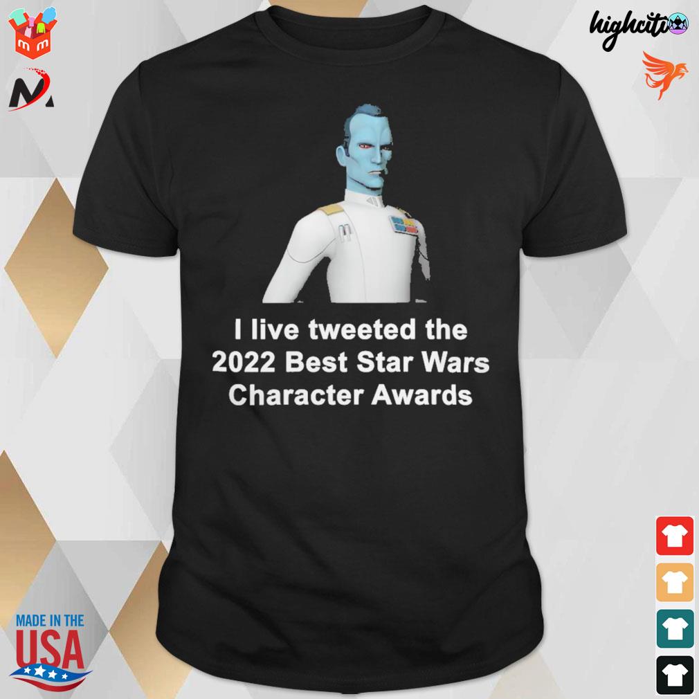 I live tweeted the 2022 best Star wars character awards Satin Thrawn t-shirt