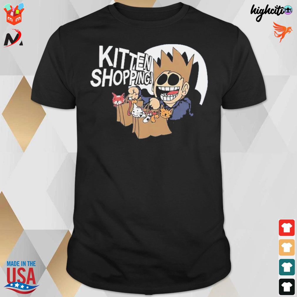Kitten shopping Eddsworld anf cats t-shirt