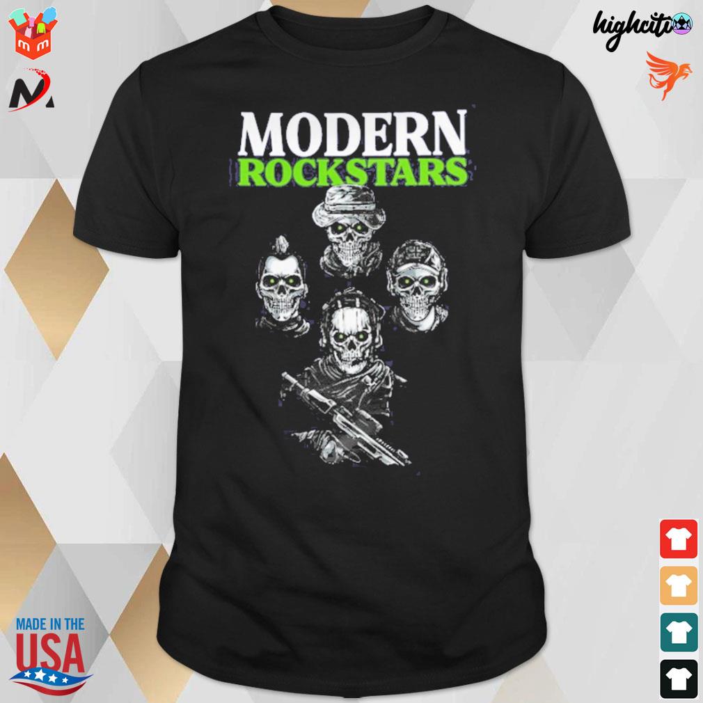 Modern rockstars modern warfare skulls soldier t-shirt
