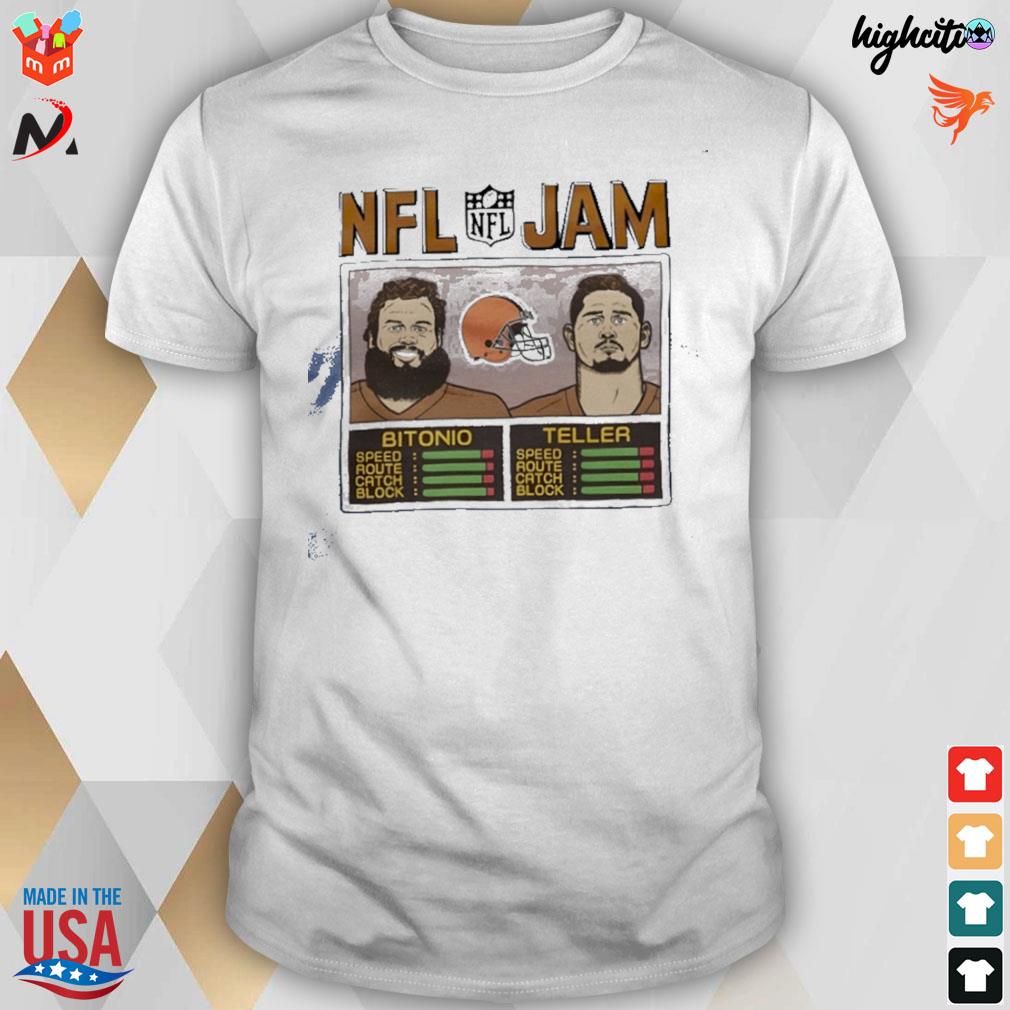 NFL Jam Browns Bitonio and Teller t-shirt
