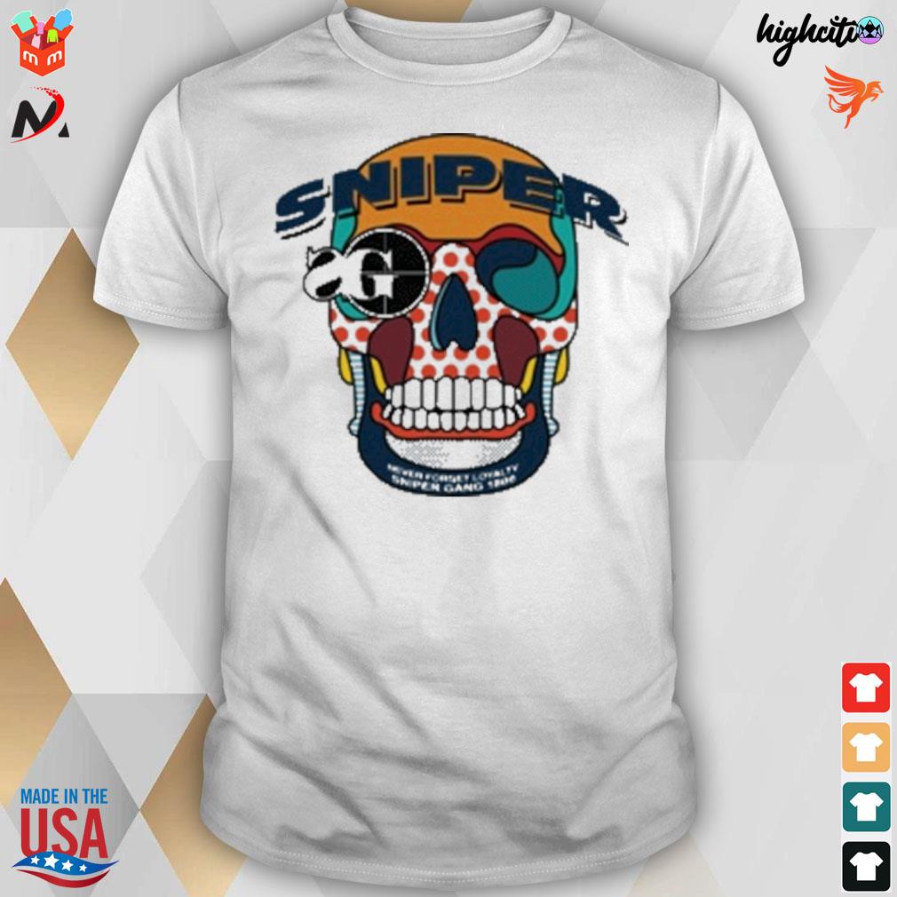Sg sniper skull never forget quality sniper gang t-shirt