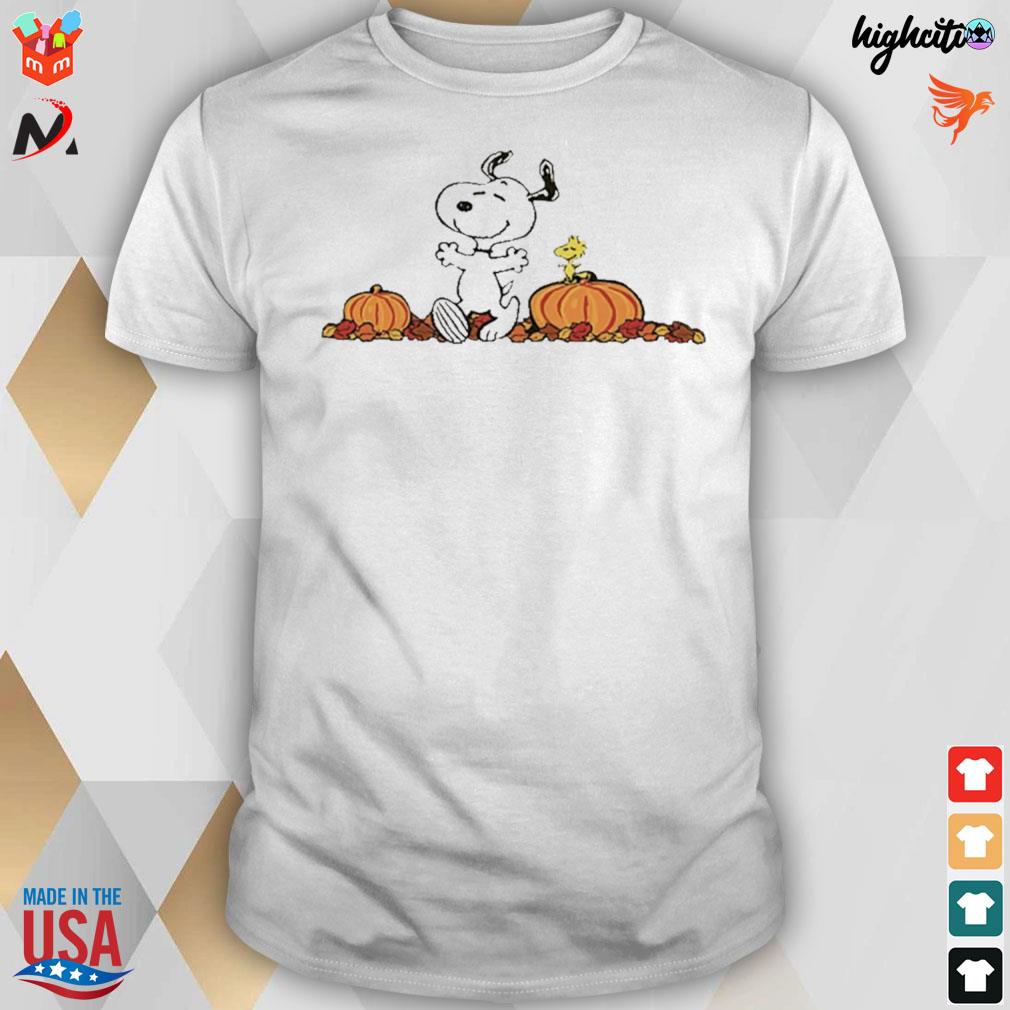 Snoopy dog autumn pumpkins Peanuts halloween t-shirt
