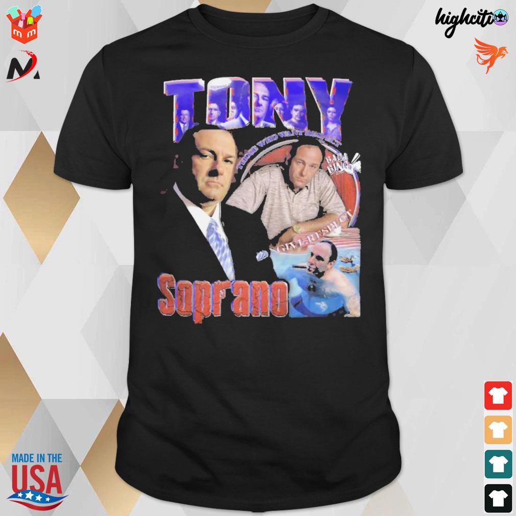 Tony soprano those who want respect give respect t-shirt