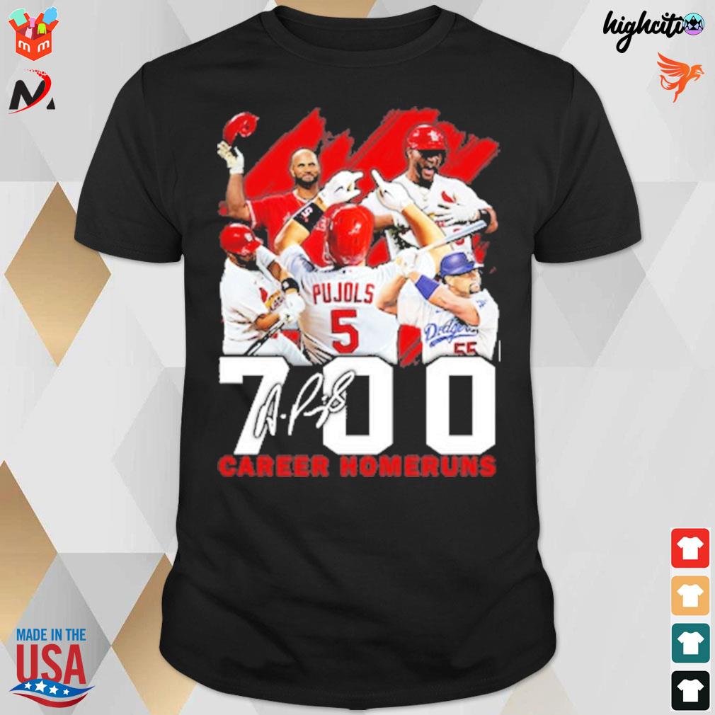 700 Career homeruns Albert Pujols signature t-shirt