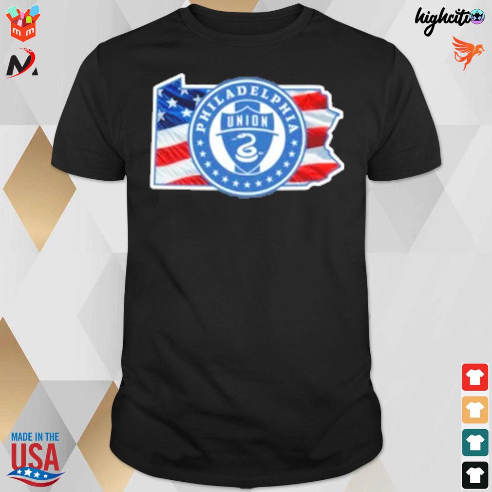 Philadelphia union royal banner state American flag t-shirt