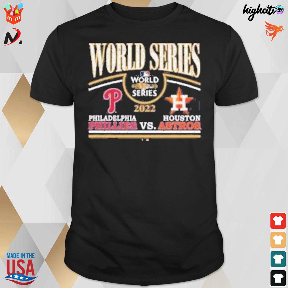 Rally house world series 2022 Philadelphia Phillies vs Houston Astros matchup logo t-shirt