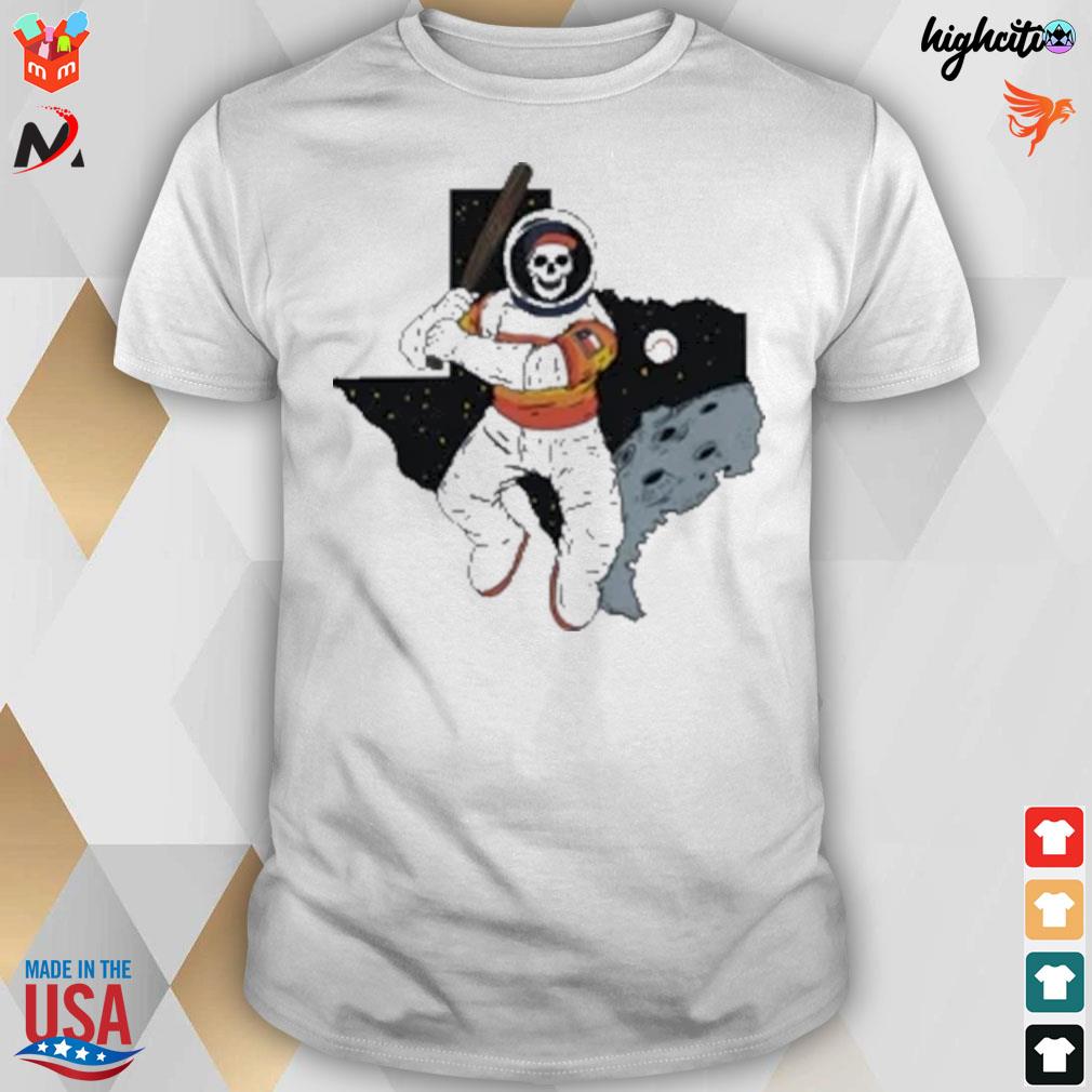 Houston astronaut skeleton t-shirt