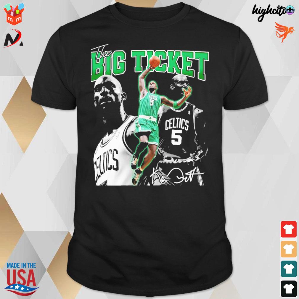 Kevin Garnett the big ticket Boston basketball signature t-shirt