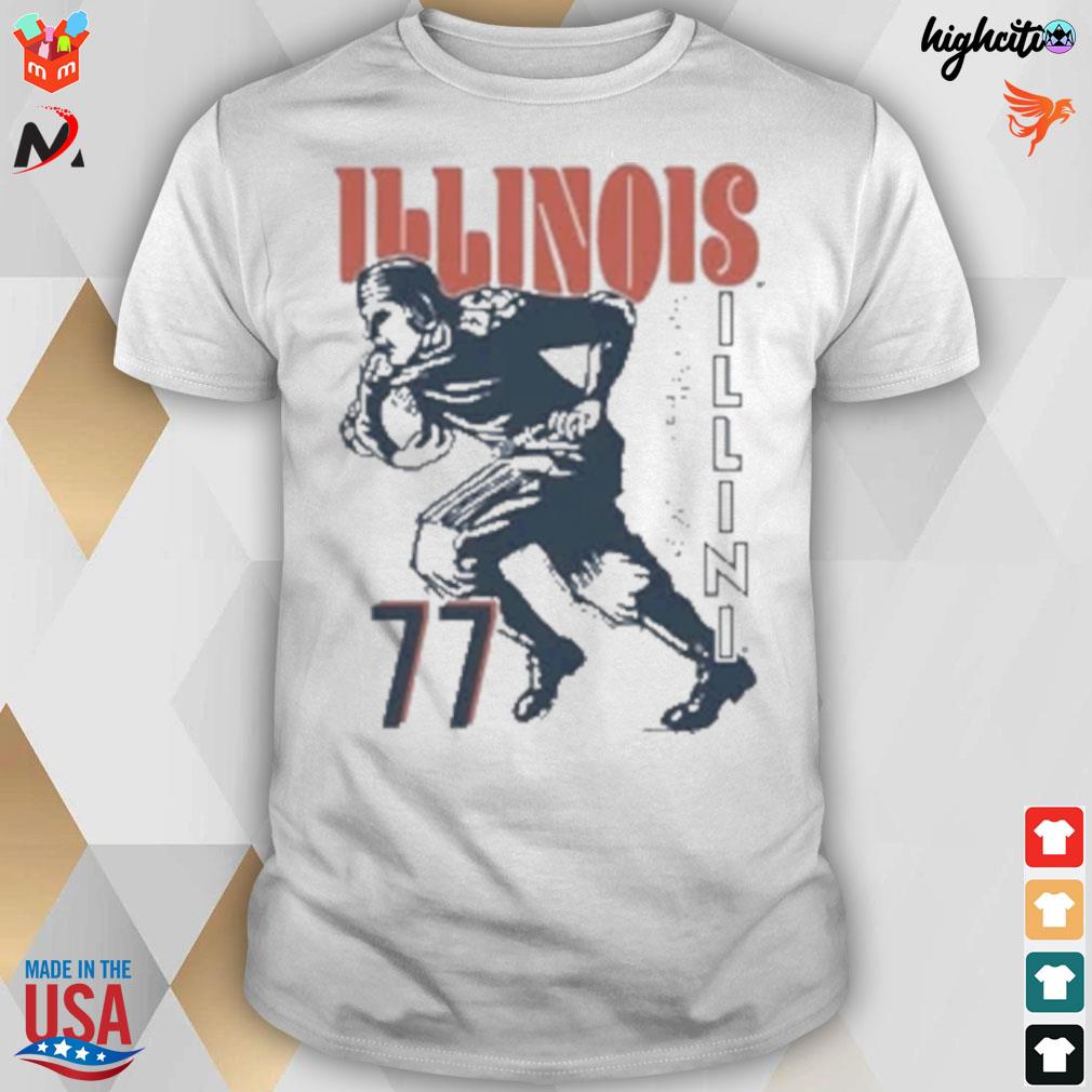 Ncaa Illinois Football vintage fighting Illini 77 t-shirt