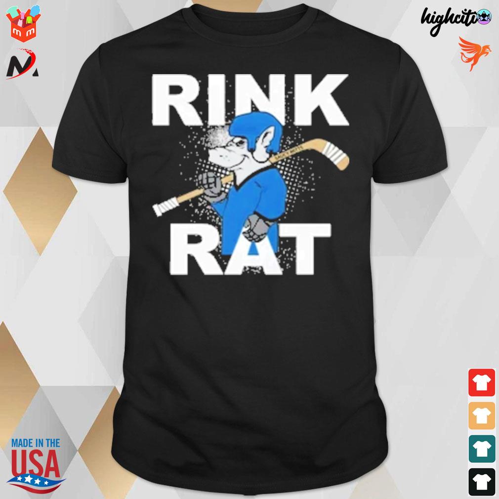 Rink rat hockey wolf t-shirt