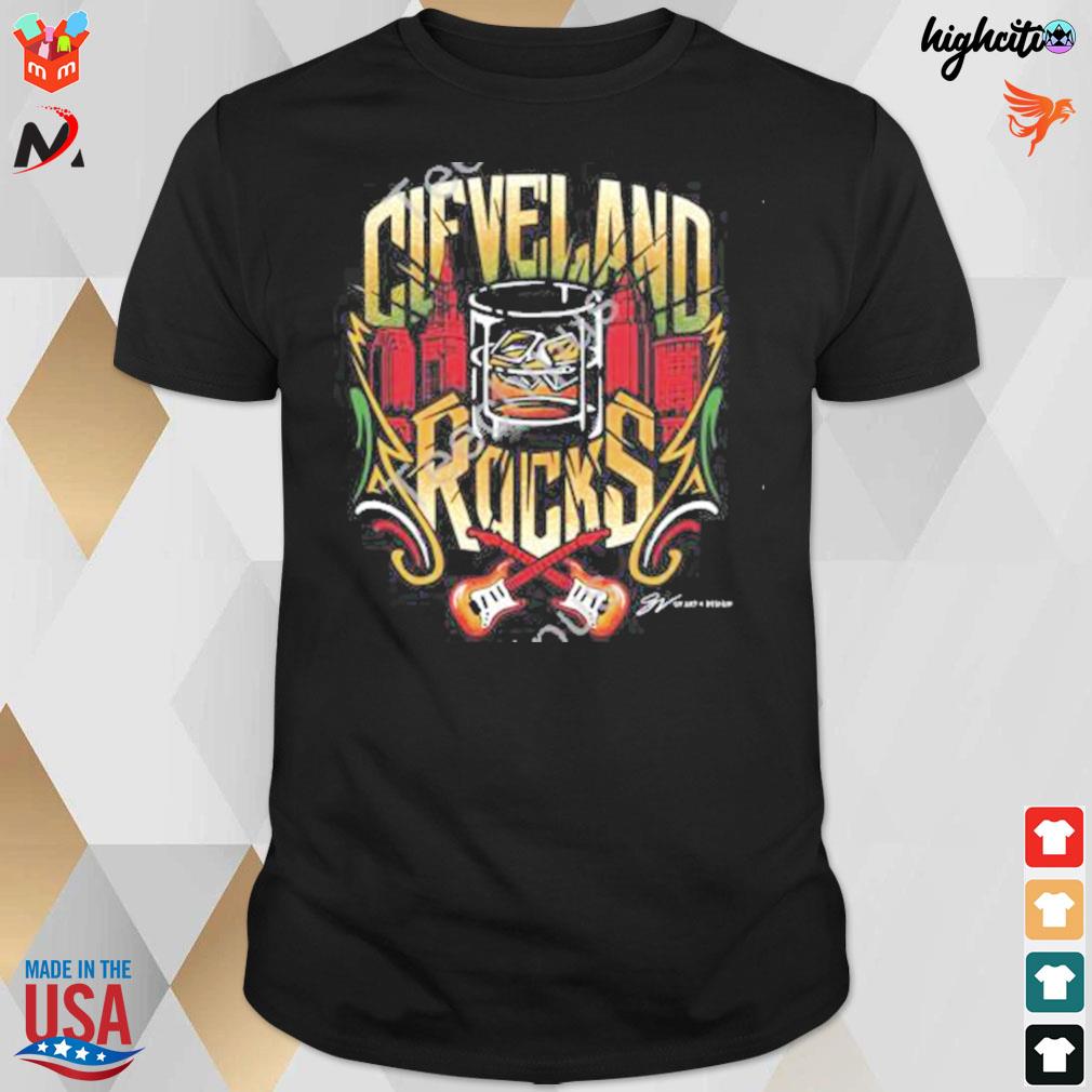 Rock n roll Cleveland whiskey t-shirt