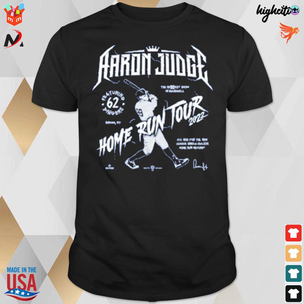 Rotowear Aaron Judge home run tour 2022 featuring 62 dingers signature t-shirt