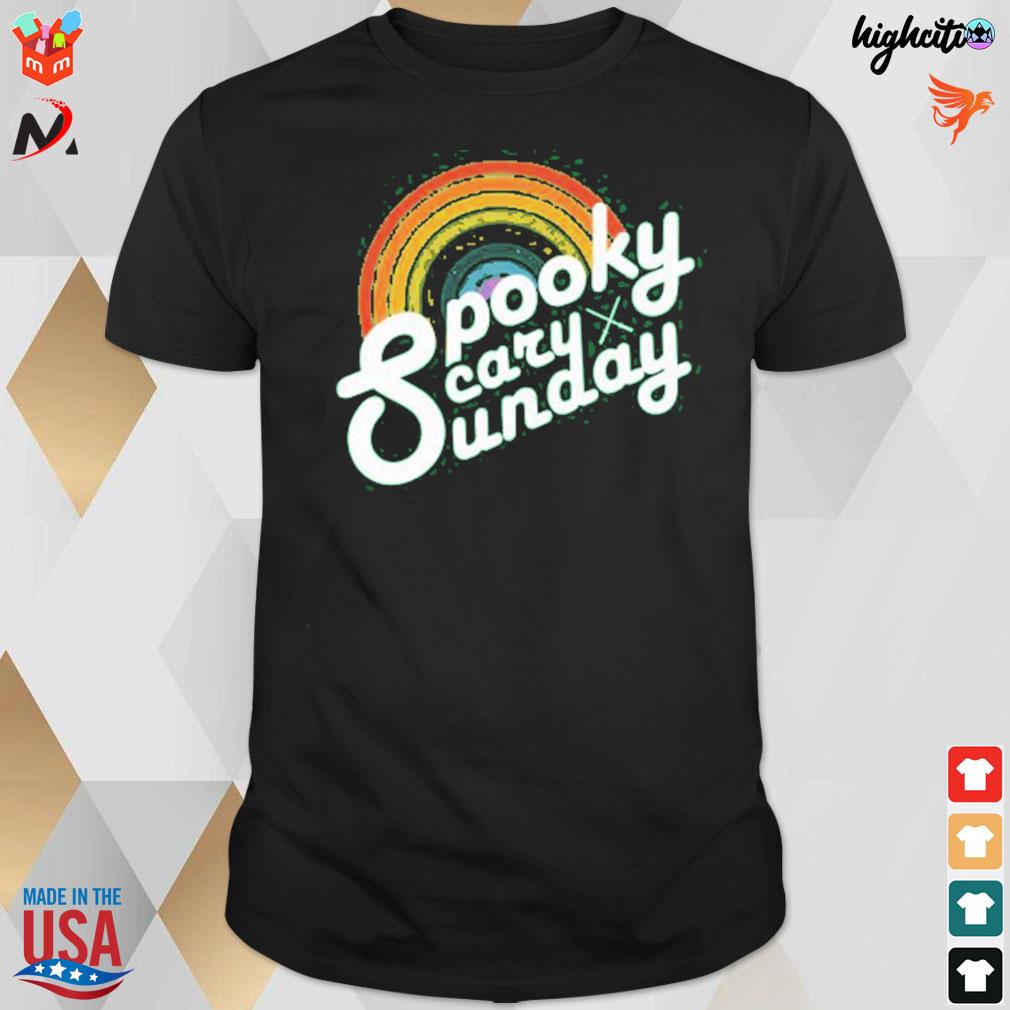 Spooky scary sunday rainbow t-shirt