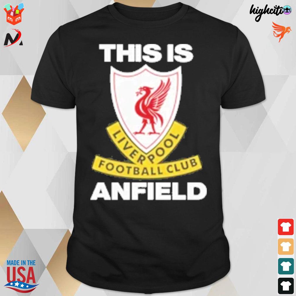 This is Liverpool football club anfield logo t-shirt