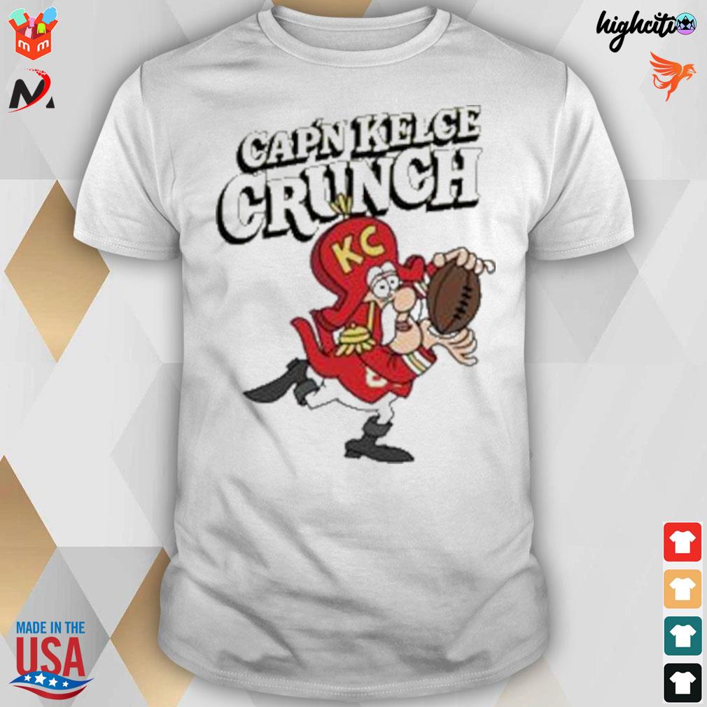 Cap'n kelce crunch Kansas city Chiefs cereal t-shirt