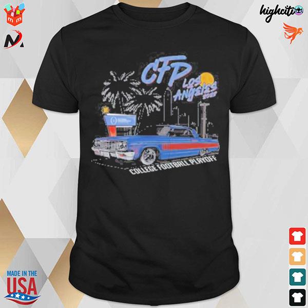 College Football playoff 2023 national championship game low rider car Los Angeles t-shirt