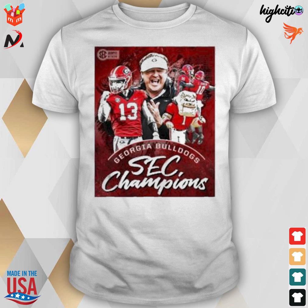 Georgia Bulldogs 2022 sec champions poster t-shirt