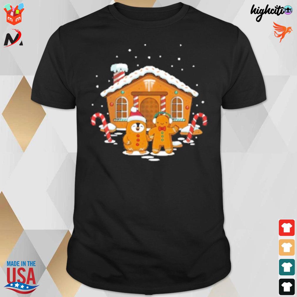 Happy holiday gingerbread kevin tim the tat man t-shirt