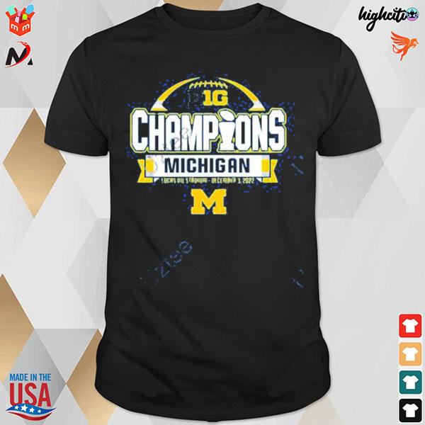 Michigan big ten championship lucas oil stadium t-shirt