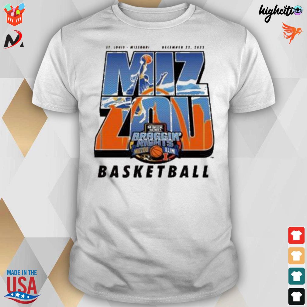 Mizzou tigers vs Illinois braggin' rights basketball dec 22 2022 t-shirt