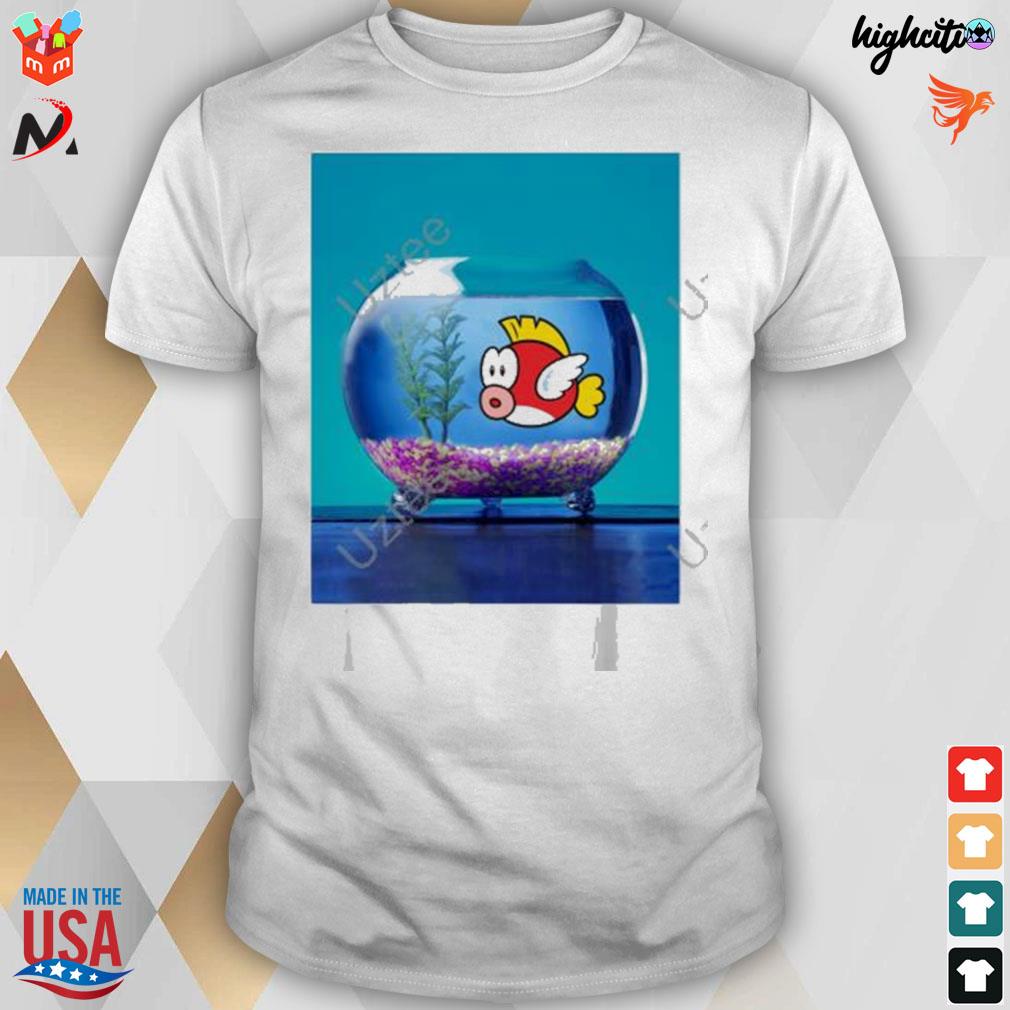 Nintendo Mario cheep cheep fish bowl t-shirt
